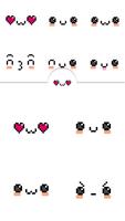 Cute Pixel Funny Emoji Faces スクリーンショット 1