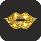 Celebrity Gold Lips Makeup आइकन