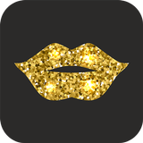 Celebrity Gold Lips Makeup أيقونة
