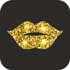 آیکون‌ Celebrity Gold Lips Makeup