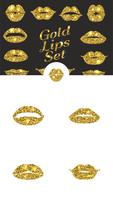 Celebrity Gold Lips Makeup capture d'écran 2