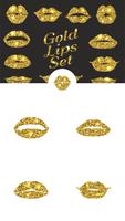 Celebrity Gold Lips Makeup 截图 2