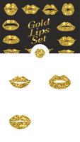 برنامه‌نما Celebrity Gold Lips Makeup عکس از صفحه