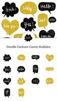 Doodle Cartoon Comic Bubbles Plakat