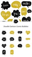 Doodle Cartoon Comic Bubbles Poster