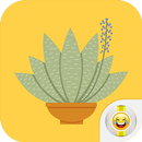 Green Floral Cactus Stickers APK