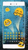 Emoji Rain Drops Keyboard Theme ảnh chụp màn hình 2