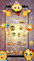 1 Schermata Tema adorabile di 3D emoji
