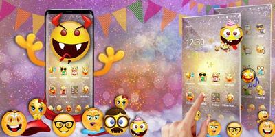 3 Schermata Tema adorabile di 3D emoji