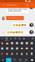Cute Emoji Keyboard-Emoticons captura de pantalla 2
