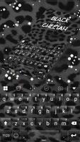 Emoji Keyboard -Black Cheetah poster