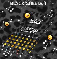 Emoji Keyboard -Black Cheetah capture d'écran 1