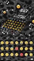 Emoji Keyboard -Black Cheetah capture d'écran 3