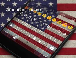 American -Love Emoji Keyboard imagem de tela 2