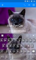 Blue Eye Cat Emoji Keyboard capture d'écran 2