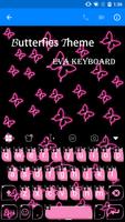 Neon Butterfly Keyboard Plakat