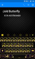 Gold Buterfly Bowknot Keyboard Affiche
