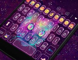 Galaxy Cat Eva Keyboard -Gifs poster