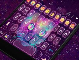 Galaxy Cat Eva Keyboard -Gifs الملصق