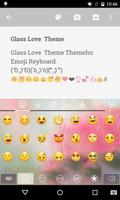 Glass Love Emoji Keyboard Ekran Görüntüsü 1