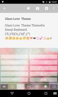 Glass Love Emoji Keyboard تصوير الشاشة 2