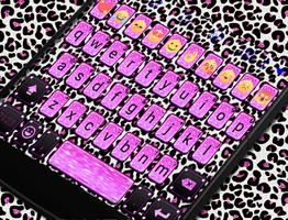 Glitter Cheetah Eva Keyboard ポスター