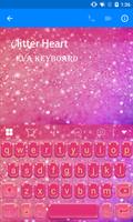 Glitter Heart Emoji Keyboard پوسٹر