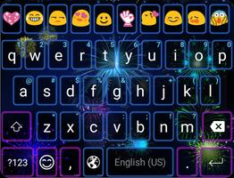 2016 Fireworks Emoji Keyboard ポスター