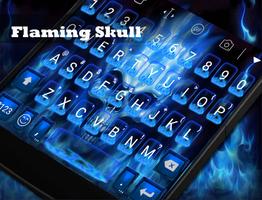 Flaming Skull Eva Keyboard پوسٹر