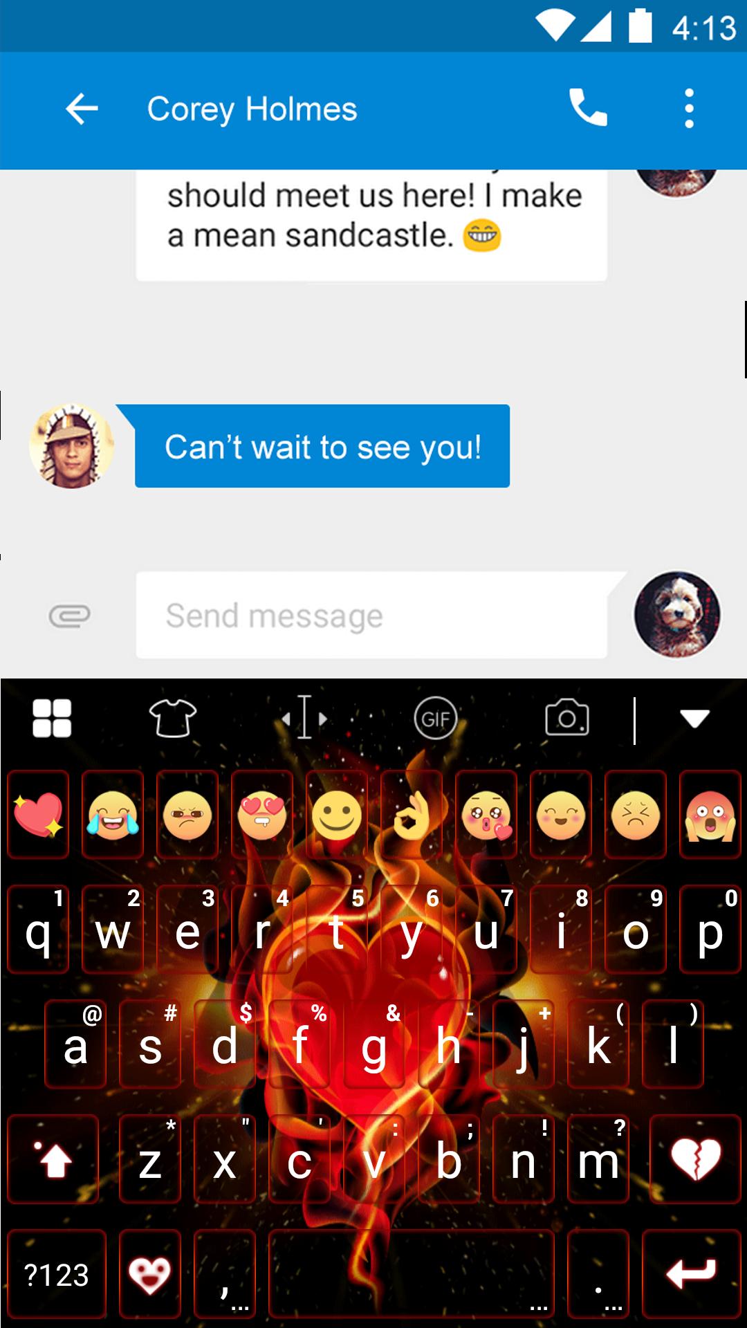 Blink Red Heart Emoji Keyboard for Android - APK Download