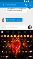 Blink Red Heart Emoji Keyboard تصوير الشاشة 1