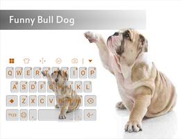 Funny Bull Dog Emoji Keyboard ポスター