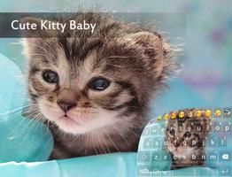 Cute Kitty Baby Emoji Keyboard 포스터