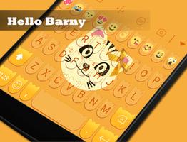 Hello Barnny Emoji Keyboard ポスター