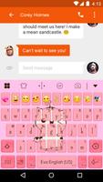 Flower Kitty Emoji Keyboard 포스터