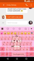 Flower Kitty Emoji Keyboard पोस्टर