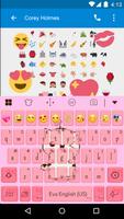 Flower Kitty Emoji Keyboard تصوير الشاشة 1