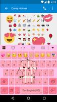 Flower Kitty Emoji Keyboard स्क्रीनशॉट 1