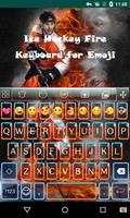 Ice Hockey Fire Emoji Keyboard 截图 1