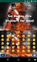 Ice Hockey Fire Emoji Keyboard 截图 2