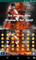 Ice Hockey Fire Emoji Keyboard capture d'écran 2