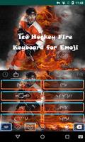 Ice Hockey Fire Emoji Keyboard screenshot 3