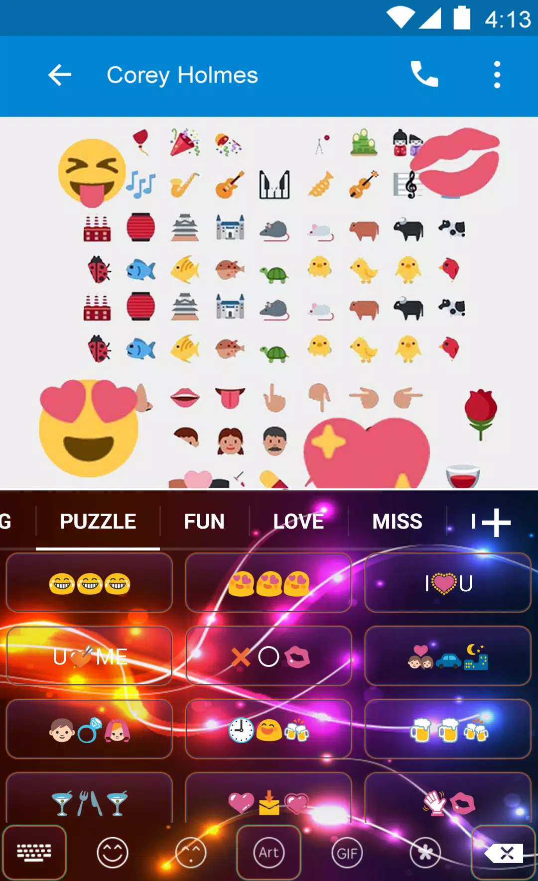 Laser Eva Emoji Keyboard -Gifs APK for Android Download