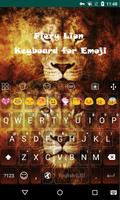 Fiery Lion Emoji Keyboard captura de pantalla 1