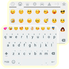 Material White Emoji Keyboard ikona