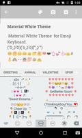 Material White Emoji Keyboard capture d'écran 3