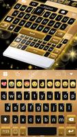 Glowing Gold Keyboard -Emoji poster