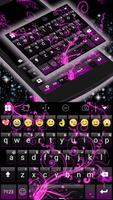 Emoji Keyboard -Pink Neon Skin скриншот 3