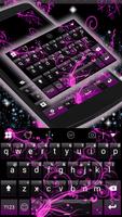 Emoji Keyboard -Pink Neon Skin screenshot 1