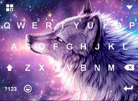 Howling Wolf Keyboard -Emoji poster